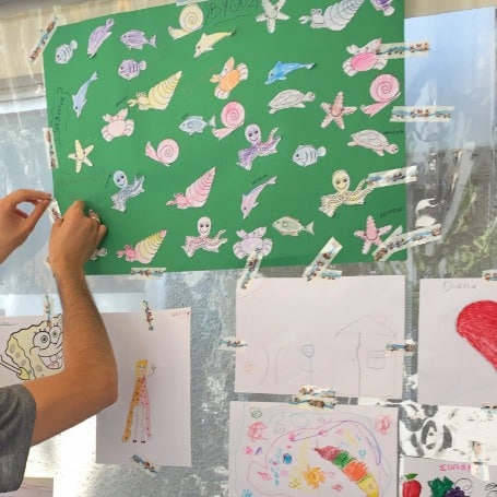 Children at METAdrasi’s Mother and Child Space...