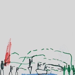 Which child draws such an image? A child who has lost his home, his loved ones...