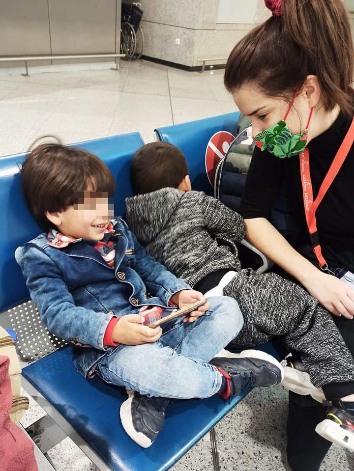 Two little brothers had to be transferred to Athens, from an accommodation...