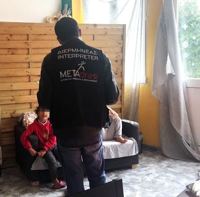 It is an ordinary day for our interpreters who help in the clinic of the camp in...