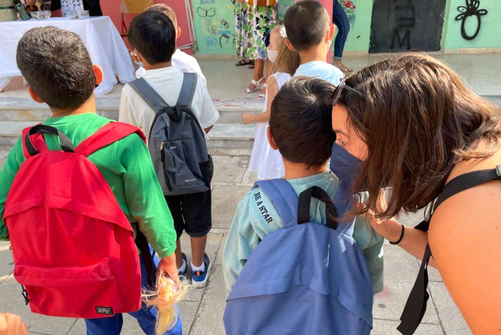 The unaccompanied children hosted in our Accommodation Facilities in Samos...