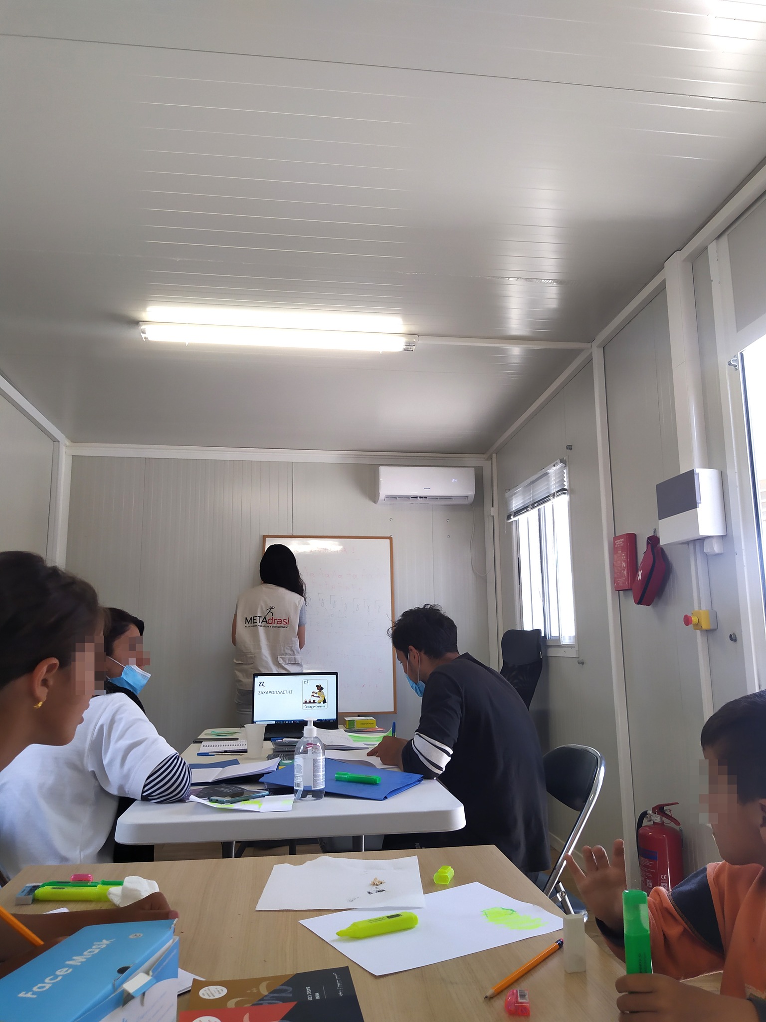 Metadrasi - Greek language courses for the adult residents in the refugee camp of Kos have started 4 Metadrasi - METAdrasi Kos education 2