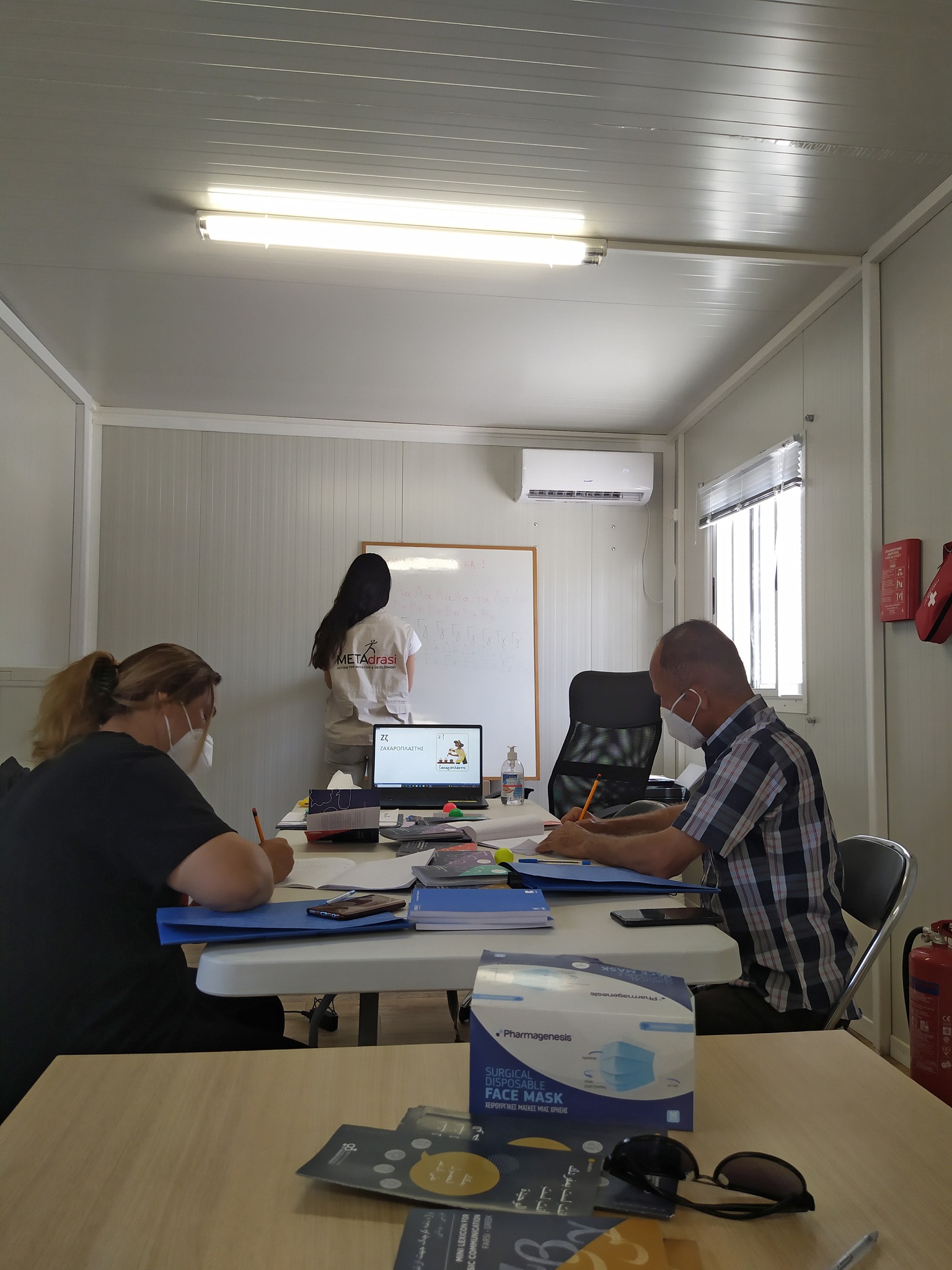 Metadrasi - Greek language courses for the adult residents in the refugee camp of Kos have started 3 Metadrasi - METAdrasi Kos education 3