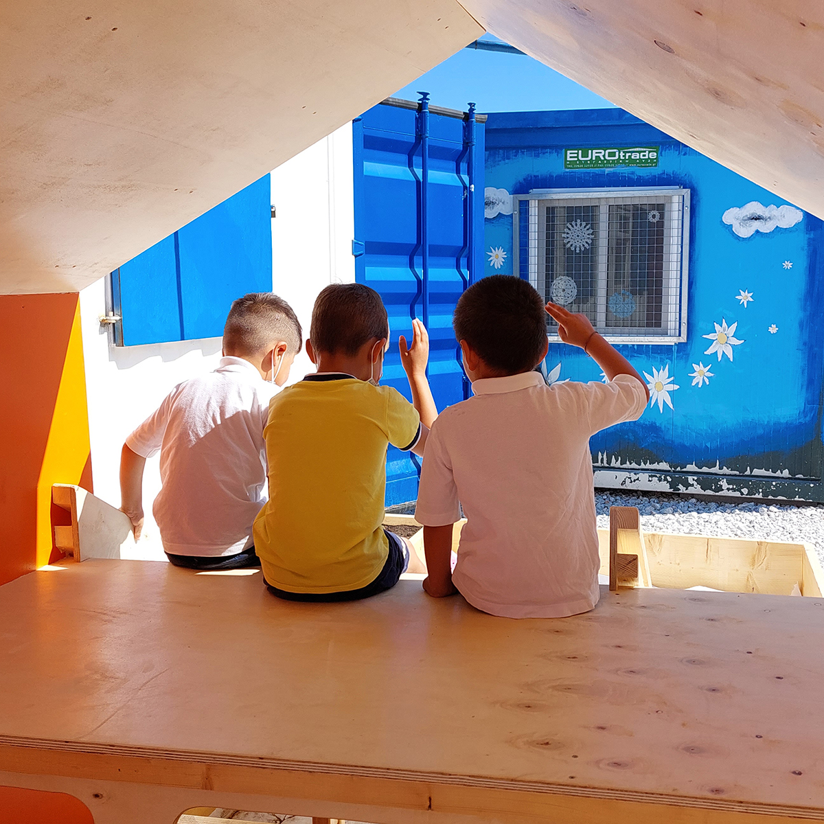 Metadrasi - Unique constructions in our education centre in the Mavrovouni camp 6 Metadrasi - METAdrasi ONE 9