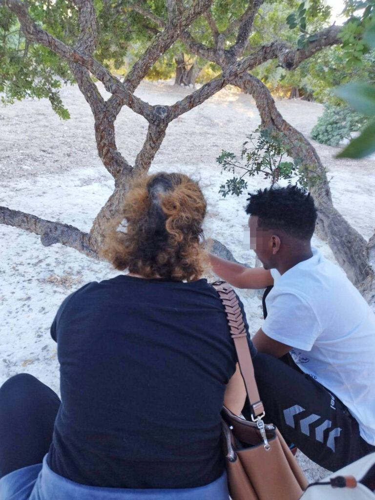 Metadrasi - The unaccompanied children of our accommodation facility in Chios admire the mastic trees 2 Metadrasi - METAdrasi mastic trees 2