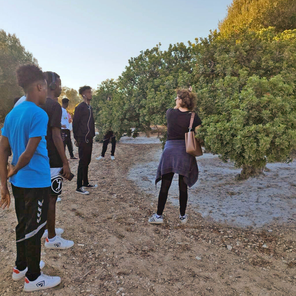 Metadrasi - The unaccompanied children of our accommodation facility in Chios admire the mastic trees 3 Metadrasi - METAdrasi mastic trees 3