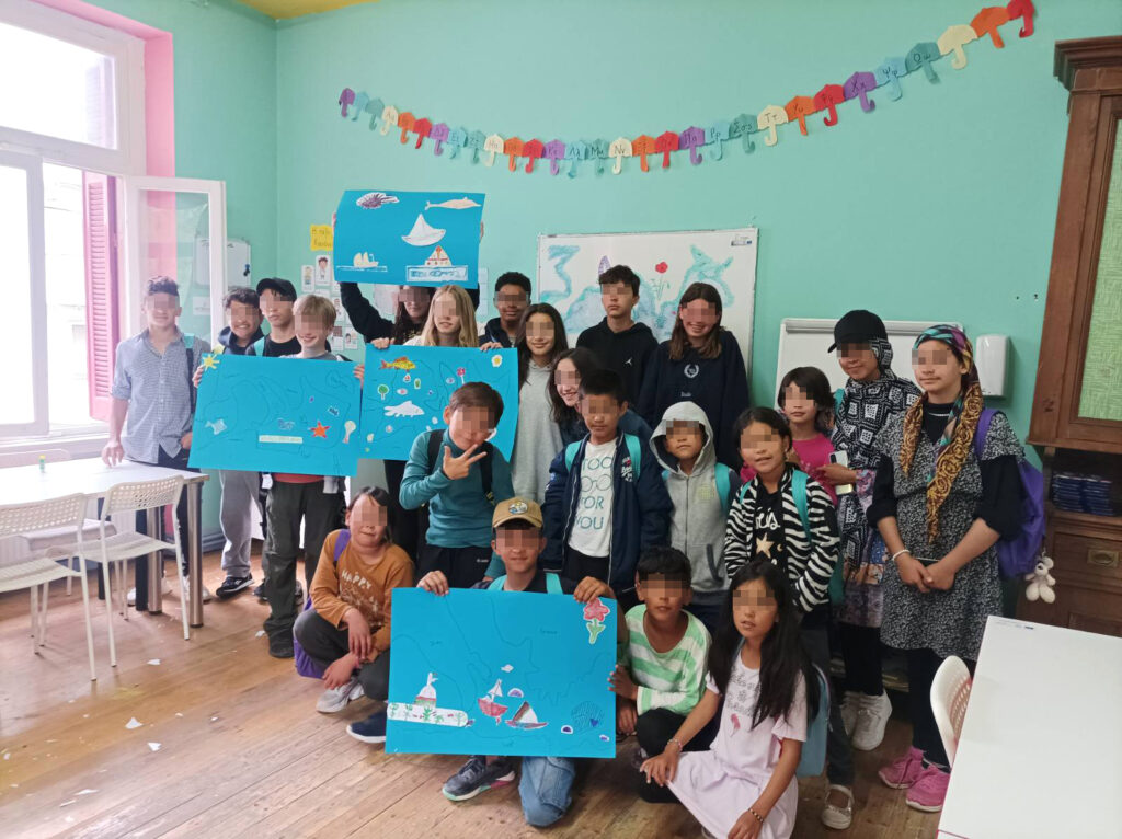 Our young students who attend classes at our educational center in Lesvos...