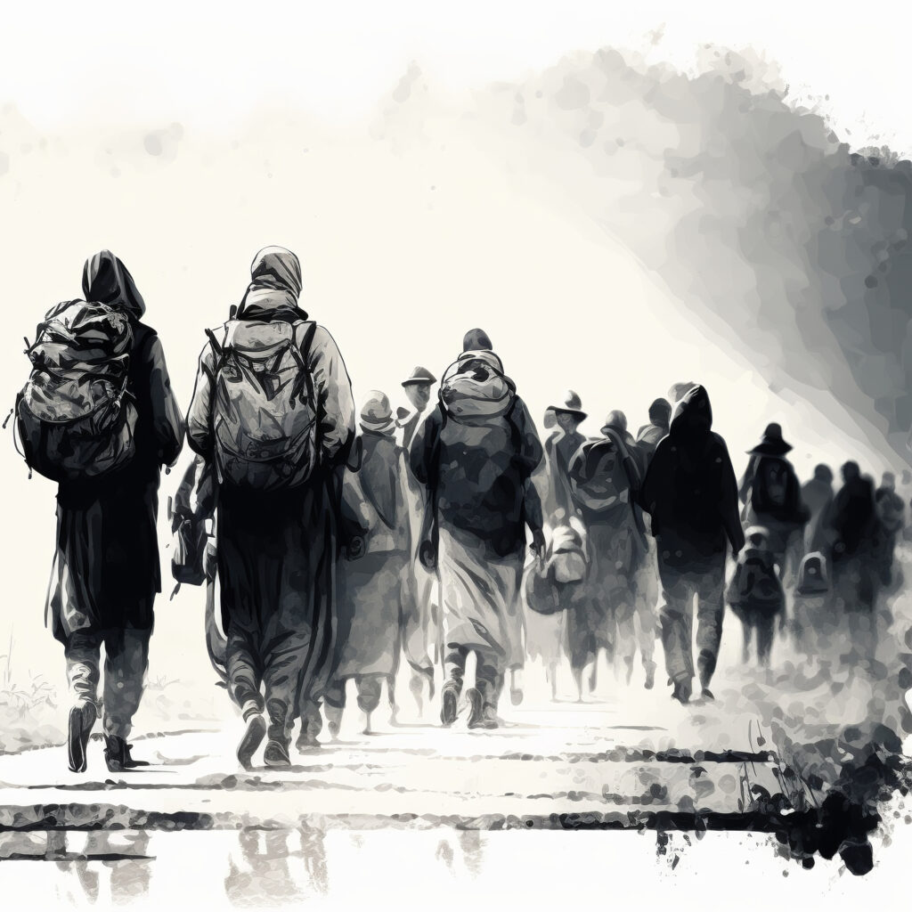 The number of refugees worldwide surpassed 108 million at the end of...