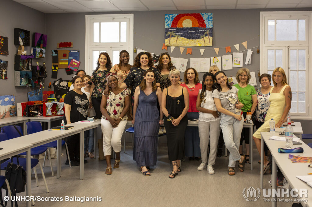 Refugee women complete the 2nd cycle of training for child and infant care...