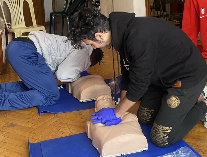 An essential first aid training was attended by unaccompanied young individuals...
