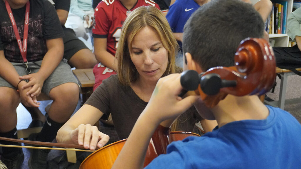 The team of El Sistema Greece visited us in order to introduce our young students...
