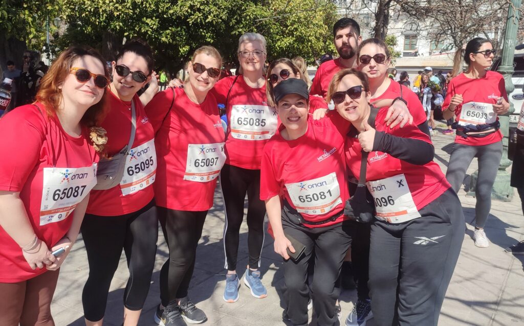 METAdrasi’s team joined the 25,000 runners who gathered in the center of Athens..